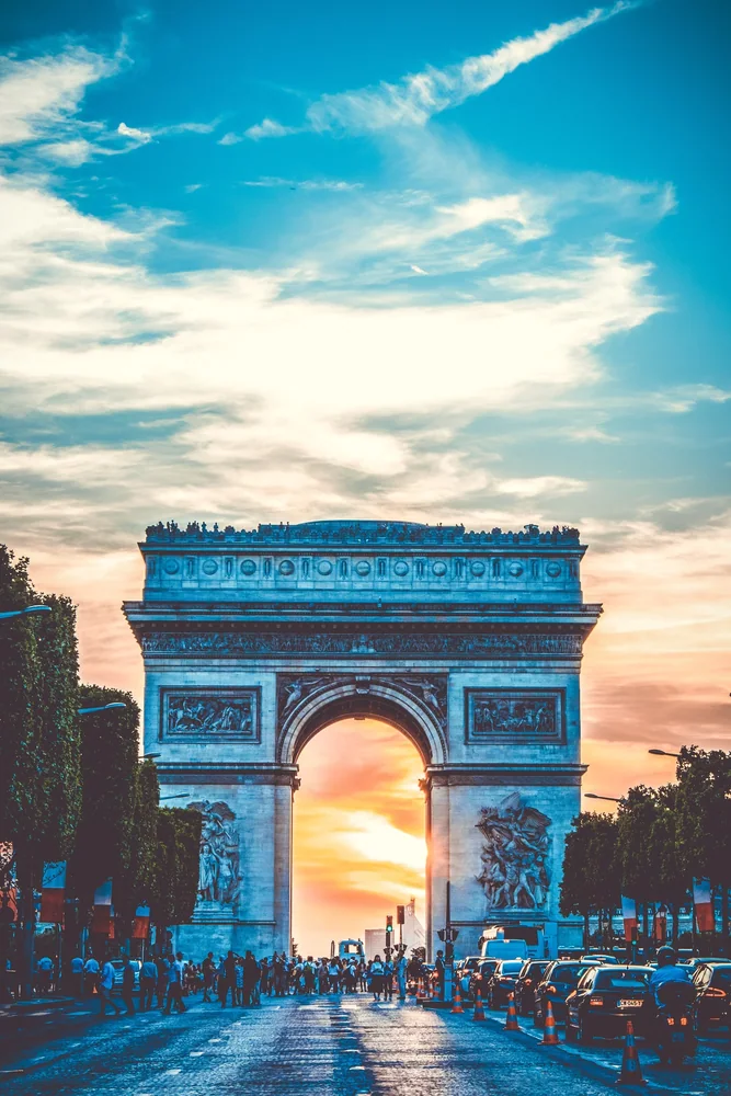 Vista del Arco del Triunfo en París.